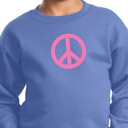 Kids Peace Sweatshirt Pink Peace Sweat Shirt
