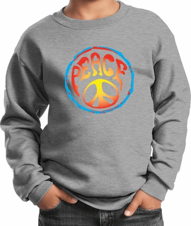 Kids Peace Sweatshirt Psychedelic Peace Sweat Shirt