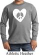 Kids Peace Tee Hippie Heart Peace Youth Long Sleeve