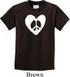 Kids Peace Tee Hippie Heart Peace Youth T-shirt