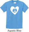 Kids Peace Tee Hippie Heart Peace Youth T-shirt