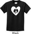 Kids Peace Tee Hippie Heart Peace Youth T-shirt