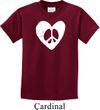 Kids Peace Tee Hippie Heart Peace Youth T-shirt