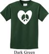Kids Peace Tee Hippie Heart Peace Youth T-shirt