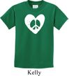 Kids Peace Tee Hippie Heart Peace Youth T-shirt