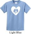 Kids Peace Tee Hippie Heart Peace Youth T-shirt