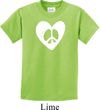 Kids Peace Tee Hippie Heart Peace Youth T-shirt