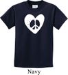 Kids Peace Tee Hippie Heart Peace Youth T-shirt