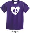 Kids Peace Tee Hippie Heart Peace Youth T-shirt