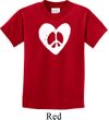 Kids Peace Tee Hippie Heart Peace Youth T-shirt