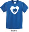 Kids Peace Tee Hippie Heart Peace Youth T-shirt