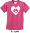 Kids Peace Tee Hippie Heart Peace Youth T-shirt