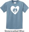 Kids Peace Tee Hippie Heart Peace Youth T-shirt