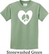 Kids Peace Tee Hippie Heart Peace Youth T-shirt