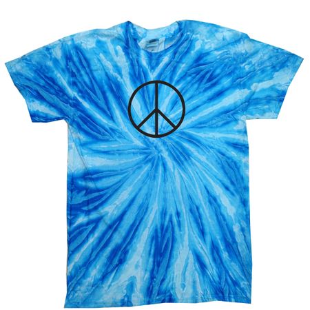 Kids Peace Tie Dye Shirt Black Basic Peace Blueberry Twist Tee