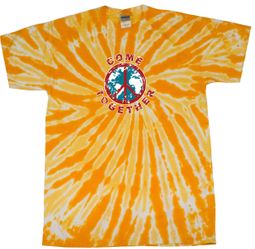 Kids Peace Tie Dye Shirt Come Together Gold Twist Youth Tie Dye Tee Kids Peace Tie Dye Shirt Come Together Gold Twist Youth Tie Dye Tee