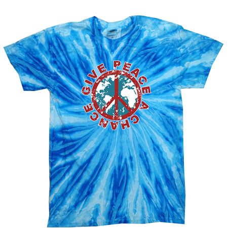 Kids Peace Tie Dye Shirt Give Peace A Chance Blueberry Twist Tee