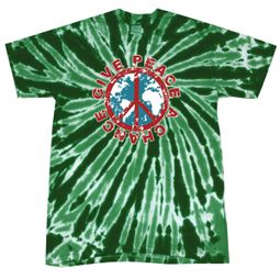 Kids Peace Tie Dye Shirt Give Peace A Chance Dark Green Youth Tie Dye Kids Peace Tie Dye Shirt Give Peace A Chance Dark Green Youth Tie Dye