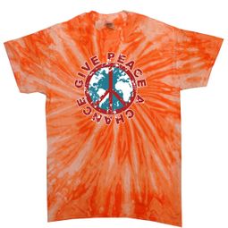 Kids Peace Tie Dye Shirt Give Peace A Chance Orange Twist Tee Kids Peace Tie Dye Shirt Give Peace A Chance Orange Twist Tee
