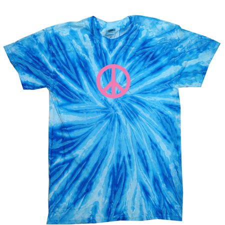 Kids Peace Tie Dye Shirt Pink Peace Blueberry Twist Youth Tie Dye Tee