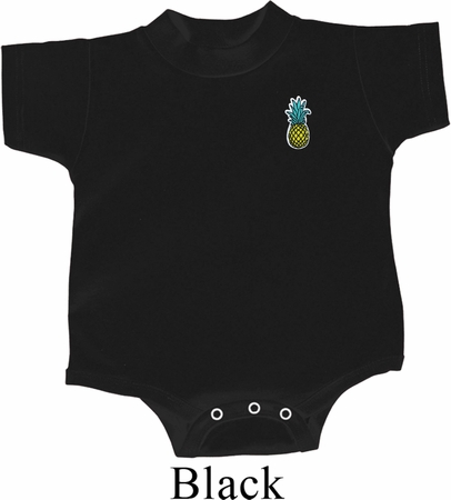 Kids Pineapple Patch Pocket Print Baby Romper