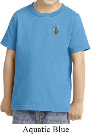 Kids Pineapple Patch Pocket Print Toddler T-shirt