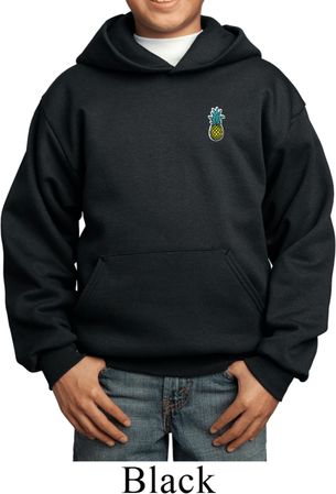 Kids Pineapple Patch Pocket Print Youth Hoodie