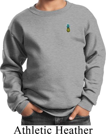 Kids Pineapple Patch Pocket Print Youth Sweatshirt