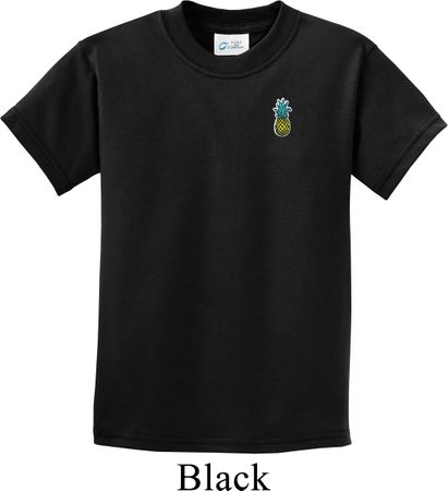 Kids Pineapple Patch Pocket Print Youth T-shirt