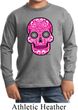 Kids Pink Sugar Skull Youth Long Sleeve