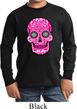 Kids Pink Sugar Skull Youth Long Sleeve