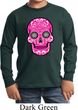 Kids Pink Sugar Skull Youth Long Sleeve