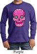 Kids Pink Sugar Skull Youth Long Sleeve