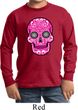 Kids Pink Sugar Skull Youth Long Sleeve