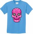 Kids Pink Sugar Skull Youth T-shirt