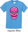 Kids Pink Sugar Skull Youth T-shirt