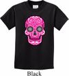 Kids Pink Sugar Skull Youth T-shirt