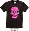 Kids Pink Sugar Skull Youth T-shirt