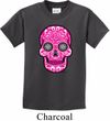 Kids Pink Sugar Skull Youth T-shirt