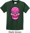 Kids Pink Sugar Skull Youth T-shirt