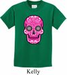 Kids Pink Sugar Skull Youth T-shirt