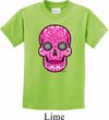 Kids Pink Sugar Skull Youth T-shirt