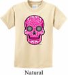 Kids Pink Sugar Skull Youth T-shirt