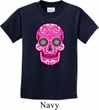 Kids Pink Sugar Skull Youth T-shirt