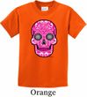 Kids Pink Sugar Skull Youth T-shirt