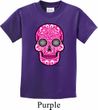 Kids Pink Sugar Skull Youth T-shirt
