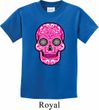 Kids Pink Sugar Skull Youth T-shirt