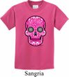 Kids Pink Sugar Skull Youth T-shirt