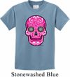 Kids Pink Sugar Skull Youth T-shirt