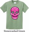 Kids Pink Sugar Skull Youth T-shirt